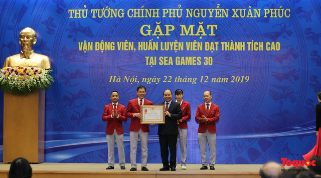 Thủ tướng gặp mặt, vinh danh VĐV, HLV đạt thành tích cao tại SEA Games 30 - Ảnh 15.