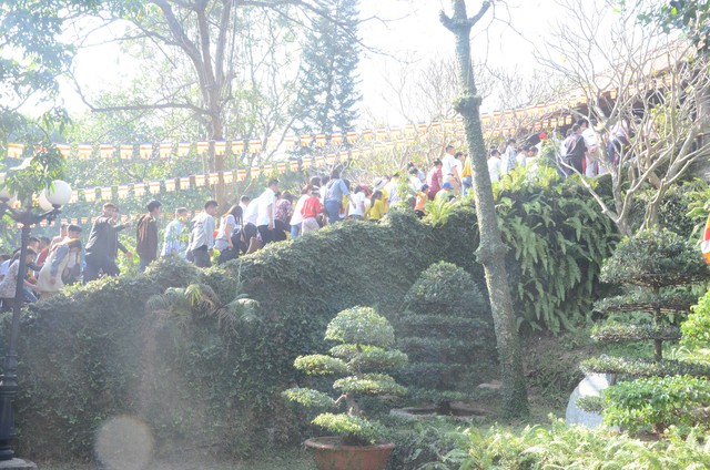 Dòng người tấp nập về dự lễ hội Khán hoa mẫu đơn chùa Phật Tích - Ảnh 3.