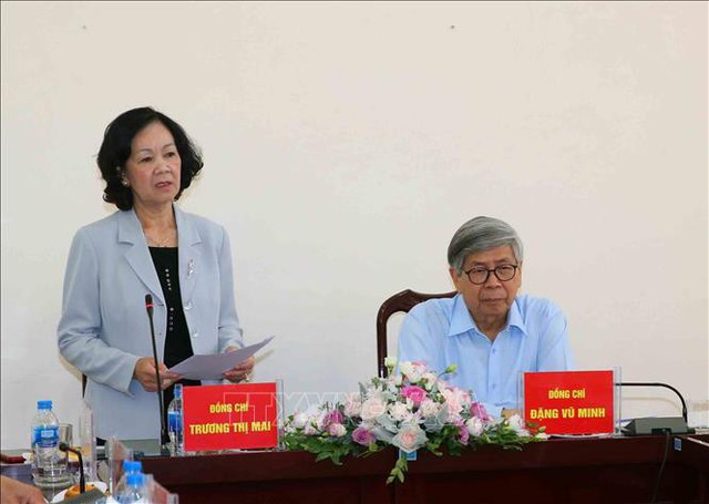 Bà Trương Thị Mai làm việc với Liên hiệp các Hội Khoa học và Kỹ thuật - Ảnh 1. Bà Trương Thị Mai làm việc với Liên hiệp các Hội Khoa học và Kỹ thuật - Ảnh 1.