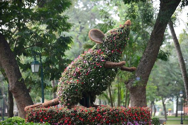Hà Nội trang trí hoa, cây cảnh phục vụ Tết Nguyên đán Canh Tý 2020 - Ảnh 1.