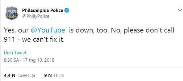 YouTube sập khiến cảnh sát Mỹ cũng phát sợ vì cư dân mạng đồng loạt gọi điện báo tin ầm ĩ - Ảnh 2.