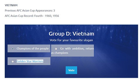AFC phát động cuộc bình chọn slogan tại Asian Cup 2019: ĐT Việt Nam mở bình chọn 3 solgan - Ảnh 1.