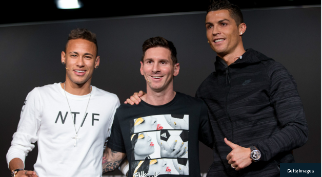 Neymar, Ronaldo, Messi - ba ngôi sao lớn nhất của bóng đá thế giới hiện nay. Xem hình ảnh để ngắm nhìn tài năng và sức hút to lớn của ba cầu thủ này, khiến bóng đá luôn trở nên hấp dẫn hơn bao giờ hết.