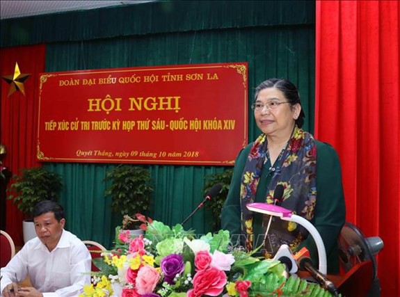 Phó chủ tịch Thường trực Quốc hội Tòng Thị Phóng tiếp xúc cử tri tại Sơn La - Ảnh 1.