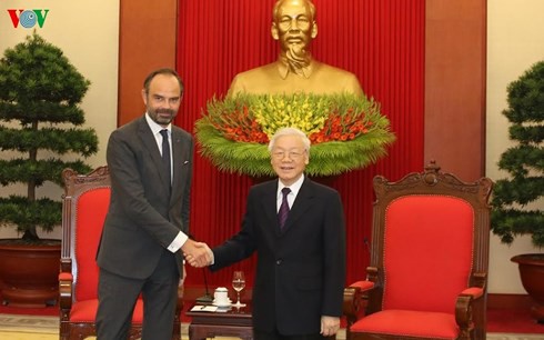 Tổng Bí thư, Chủ tịch nước Nguyễn Phú Trọng tiếp Thủ tướng Pháp - Ảnh 1.