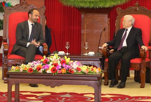 Tổng Bí thư, Chủ tịch nước Nguyễn Phú Trọng tiếp Thủ tướng Pháp - Ảnh 2.