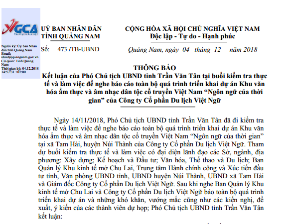 Rà soát lại dự án Khu văn hóa ẩm thực và âm nhạc dân tộc cổ truyền Việt Nam Ngôn ngữ của thời gian - Ảnh 1.