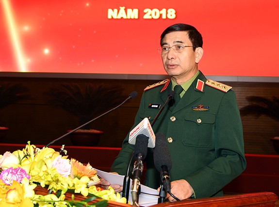 Những hình ảnh Tổng Bí thư, Chủ tịch nước Nguyễn Phú Trọng dự Hội nghị Quân chính toàn quân năm 2018 - Ảnh 6.