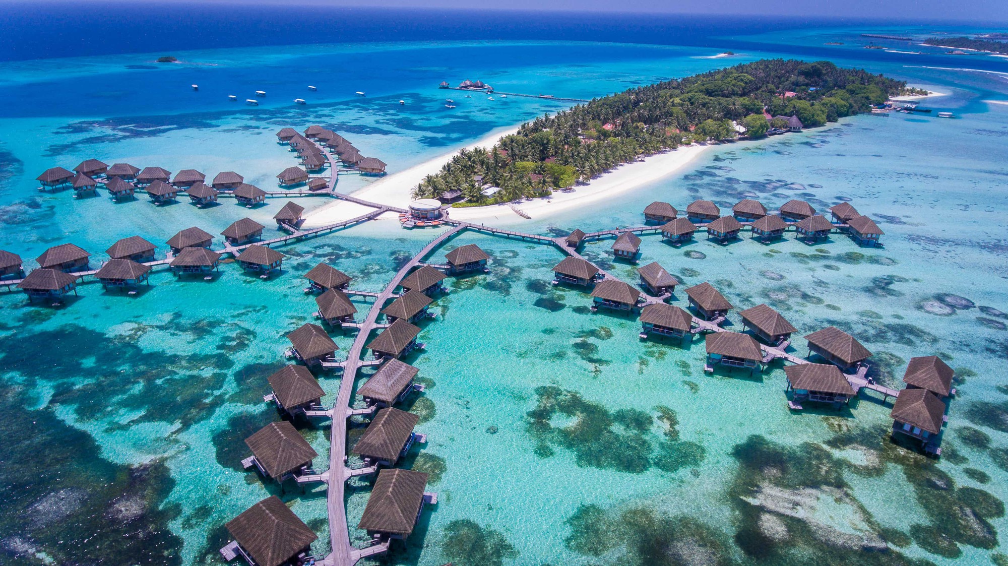 Những căn nhà trên biển Maldives