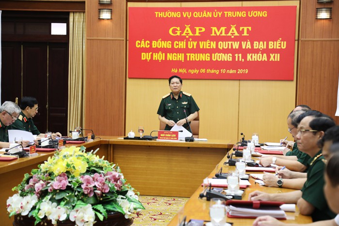Bộ Quốc phòng gặp mặt đại biểu dự Hội nghị Trung ương 11  - Ảnh 1.