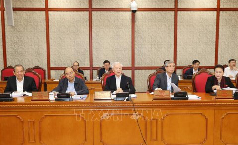 Bộ Chính trị họp dưới sự chủ trì của Tổng Bí thư Nguyễn Phú Trọng - Ảnh 1.