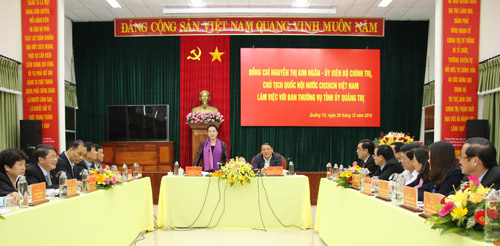 Chủ tịch Quốc hội làm việc với Ban Thường vụ Tỉnh ủy Quảng Trị - Ảnh 1.