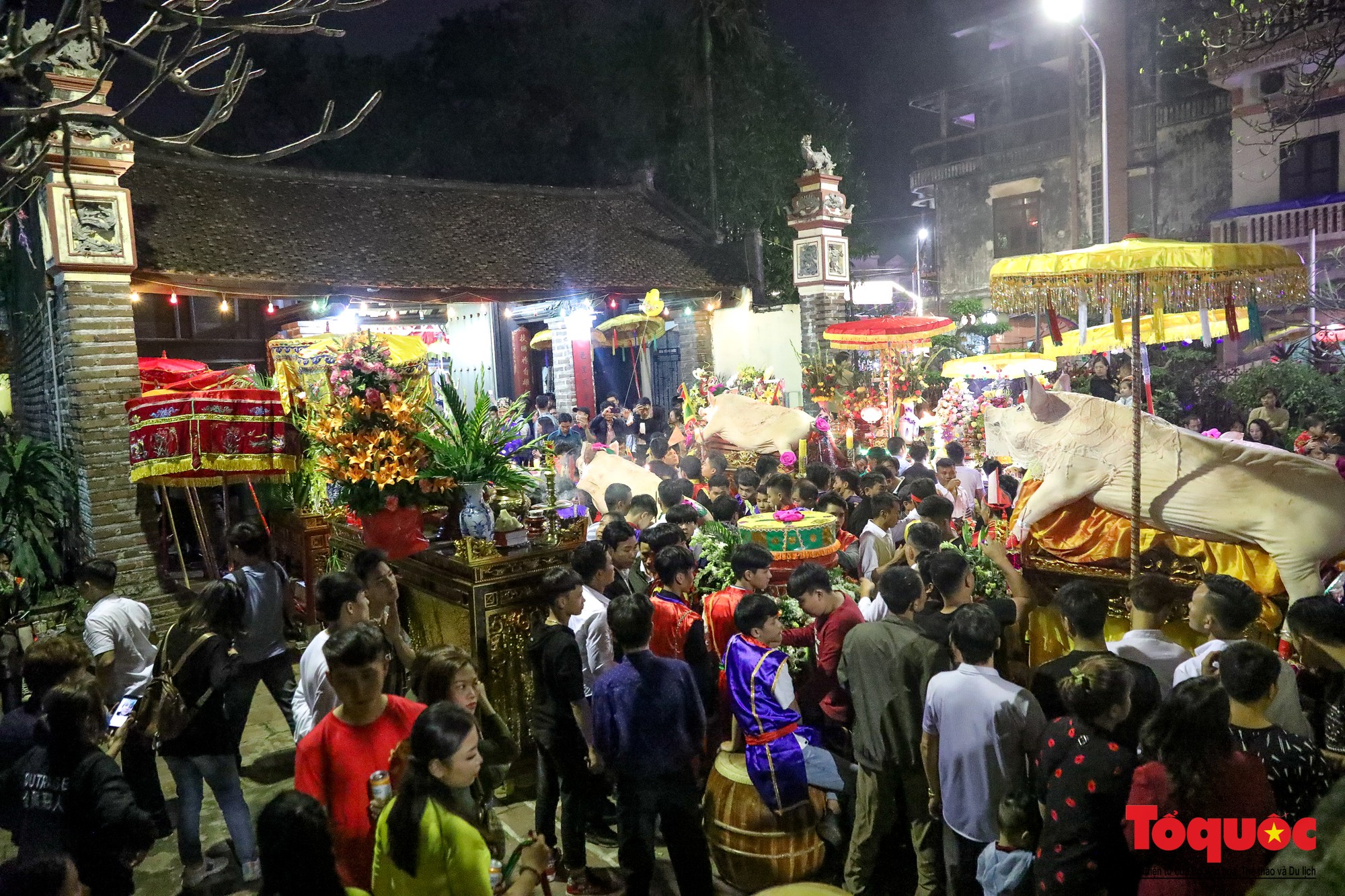 Rước 17 ông lợn trong đêm ở làng La Phù, Hà Nội - Ảnh 12. Rước 17 ông lợn trong đêm ở làng La Phù, Hà Nội - Ảnh 12.