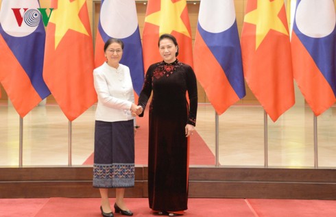 Chủ tịch Quốc hội làm việc với Chủ tịch Quốc hội Lào - Ảnh 1.
