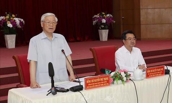 Tổng Bí thư, Chủ tịch nước Nguyễn Phú Trọng làm việc với lãnh đạo chủ chốt tỉnh Kiên Giang - Ảnh 1. Tổng Bí thư, Chủ tịch nước Nguyễn Phú Trọng làm việc với lãnh đạo chủ chốt tỉnh Kiên Giang - Ảnh 1.