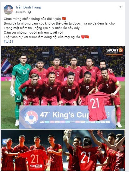 Cầu thủ ăn mừng sau chiến thắng ĐT Thái Lan - Đặng Văn Lâm: Gần nửa năm ở Thái mà bây giờ mới được cười thật tươi - Ảnh 1.