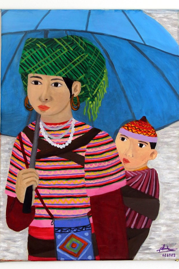 Tác phẩm của họa sỹ khiếm thính Việt Nam được trưng bày tại Italy - Ảnh 1.