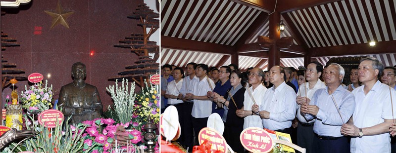 Thủ tướng và Chủ tịch Quốc hội dâng hương tưởng niệm Chủ tịch Hồ Chí Minh - Ảnh 1. Thủ tướng và Chủ tịch Quốc hội dâng hương tưởng niệm Chủ tịch Hồ Chí Minh - Ảnh 1.