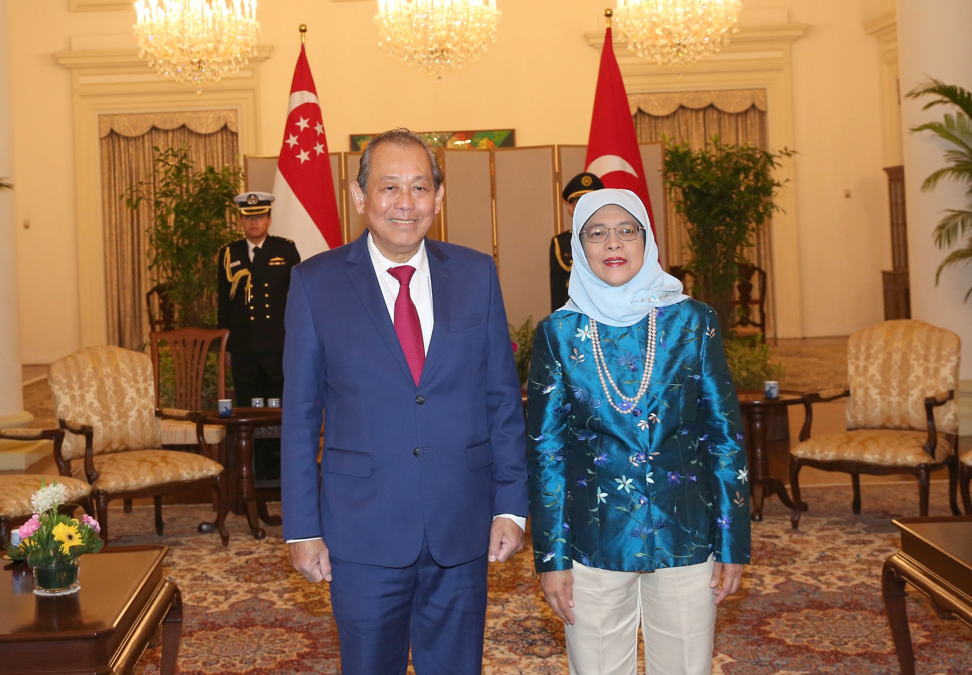 Phó Thủ tướng Thường trực hội đàm, chào xã giao lãnh đạo Cộng hoà Singapore - Ảnh 1.