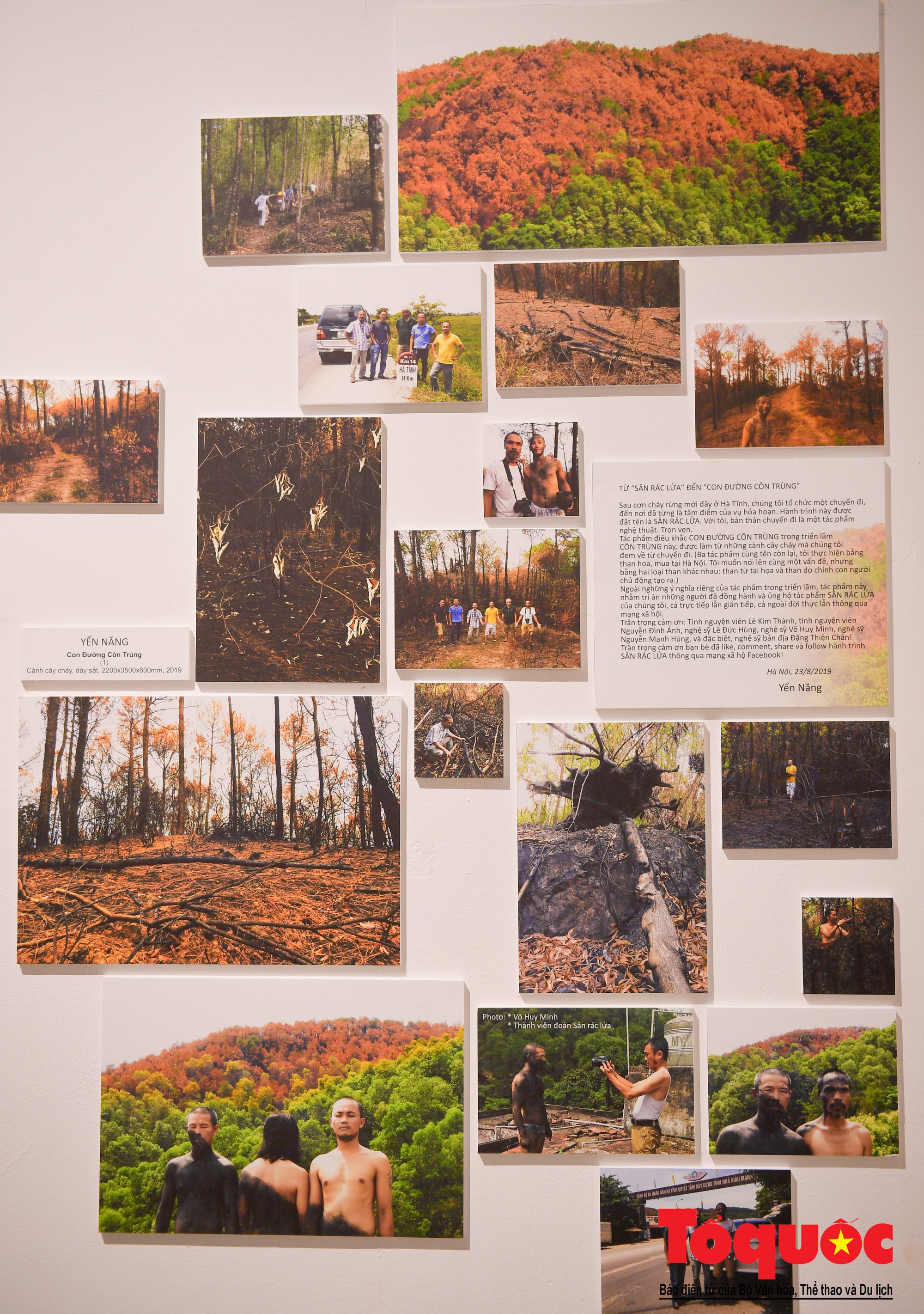Biến tàn tro từ vụ cháy rừng ở Hà Tĩnh thành tác phẩm nghệ thuật sắp đặt cực lạ (4)