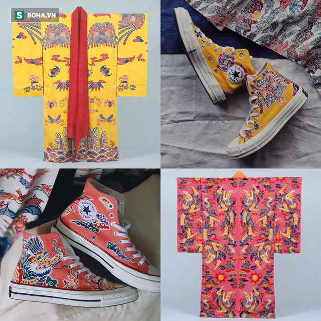 Mua giày Converse nổi tiếng của nước ngoài, vẽ thêm hoa văn Việt Nam, chàng trai bán giá 15 triệu đồng/đôi - Ảnh 3.