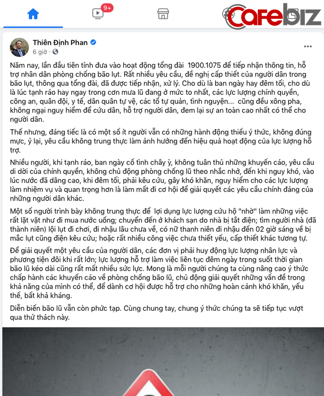 Lãnh đạo Huế ‘kêu trời’ vì nhiều người dân thiếu ý thức trong thiên tai: Không chủ động phòng chống theo khuyến cáo, đi ‘nhậu’ đến 2 giờ sáng mắc lụt gọi điện kêu cứu - Ảnh 1.