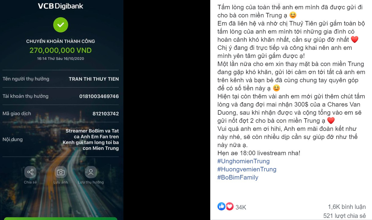 Nam streamer 9x gửi toàn bộ 270 triệu được fan donate để ủng hộ đồng bào miền Trung: "Em livestream gần 1 năm không lương hôm nay em sẽ dành tiền donate của anh em để gửi tới đồng bào miền Trung" - Ảnh 3.