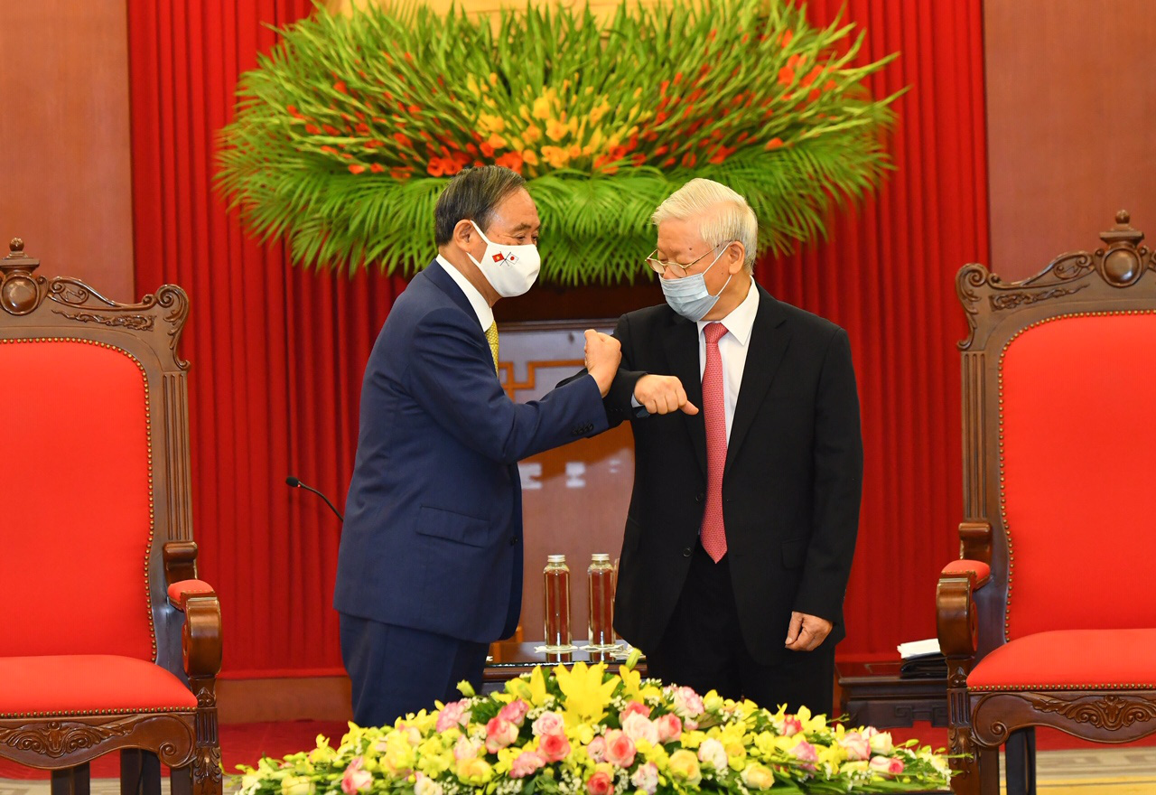 Tổng Bí thư, Chủ tịch nước Nguyễn Phú Trọng tiếp Thủ tướng Nhật Bản Suga Yoshihide - Ảnh 1.