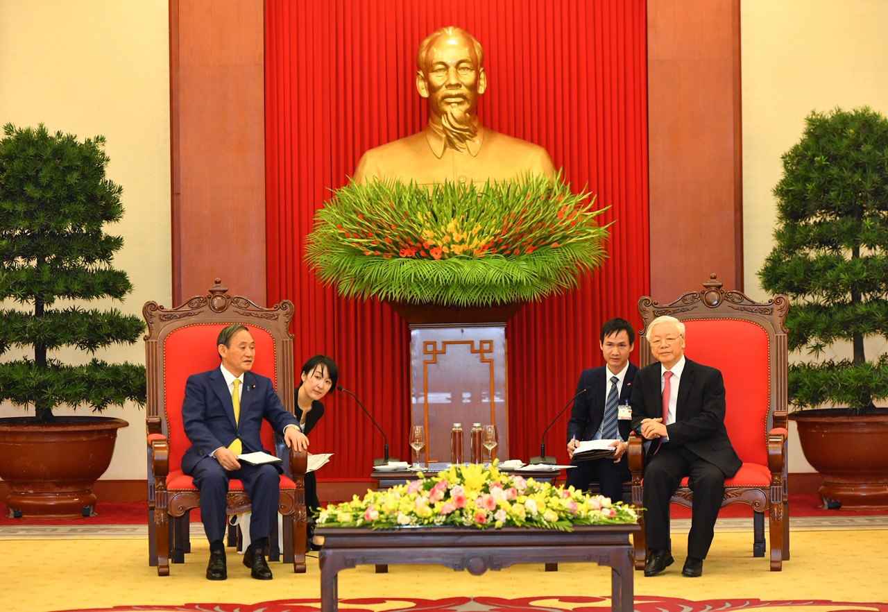 Tổng Bí thư, Chủ tịch nước Nguyễn Phú Trọng tiếp Thủ tướng Nhật Bản Suga Yoshihide - Ảnh 2.