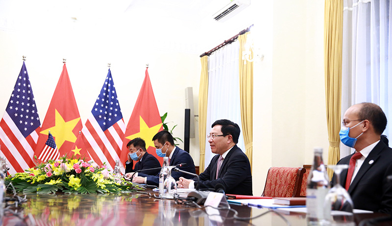 CHÙM ẢNH: Phó Thủ tướng, Bộ trưởng Bộ Ngoại giao Phạm Bình Minh đón, hội đàm Ngoại trưởng Hoa Kỳ - Ảnh 3.