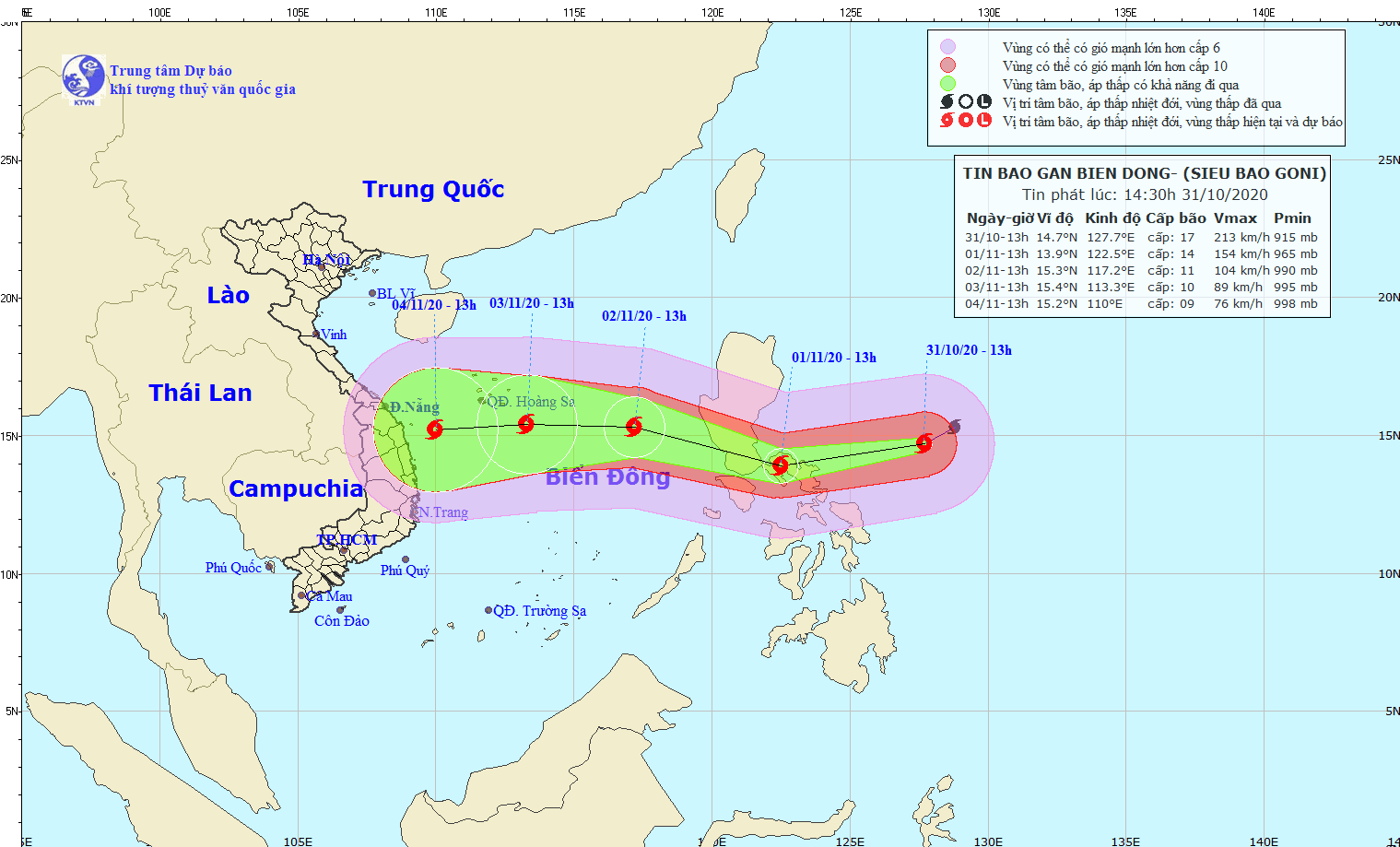 Tin bão gần biển Đông, siêu bão Goni - Ảnh 1.
