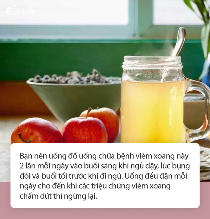 Dấm táo kết hợp thêm vài món có sẵn trong nhà bếp, bạn có ngay ly nước đánh bay viêm xoang trong tích tắc - Ảnh 4.