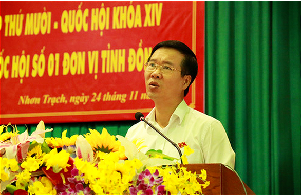 Đồng chí Võ Văn Thưởng tiếp xúc cử tri tại Nhơn Trạch, Đồng Nai - Ảnh 1.