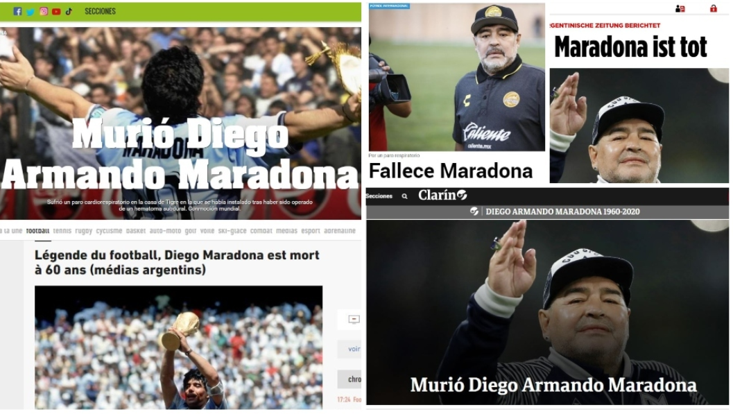Truyền thông thế giới sốc nặng, bàng hoàng trước sự ra đi đột ngột của huyền thoại Diego Maradona - Ảnh 2.