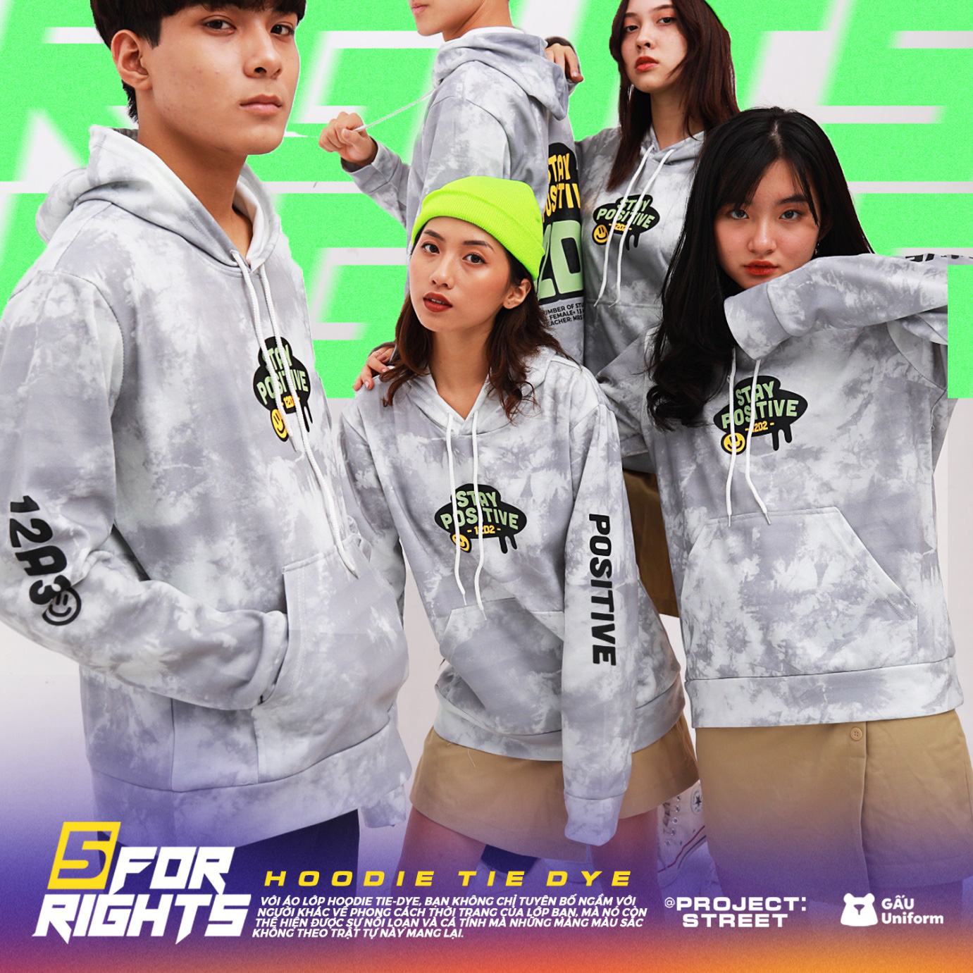 GẤU Uniform: Sáng tạo không giới hạn cùng áo lớp Hoodie Tie Dye - Ảnh 4.