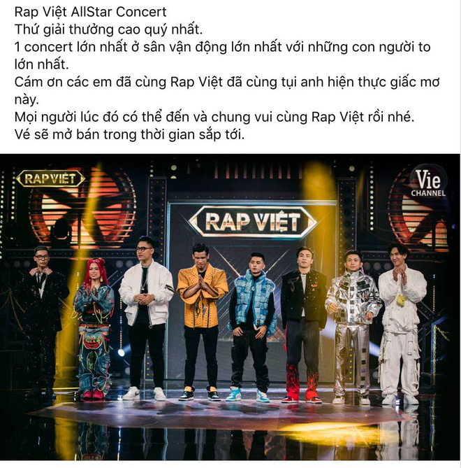 Rap Việt sẽ có một All Star Concert tại sân vận động lớn nhất cùng những con người to lớn nhất vào cuối năm 2020? - Ảnh 2.