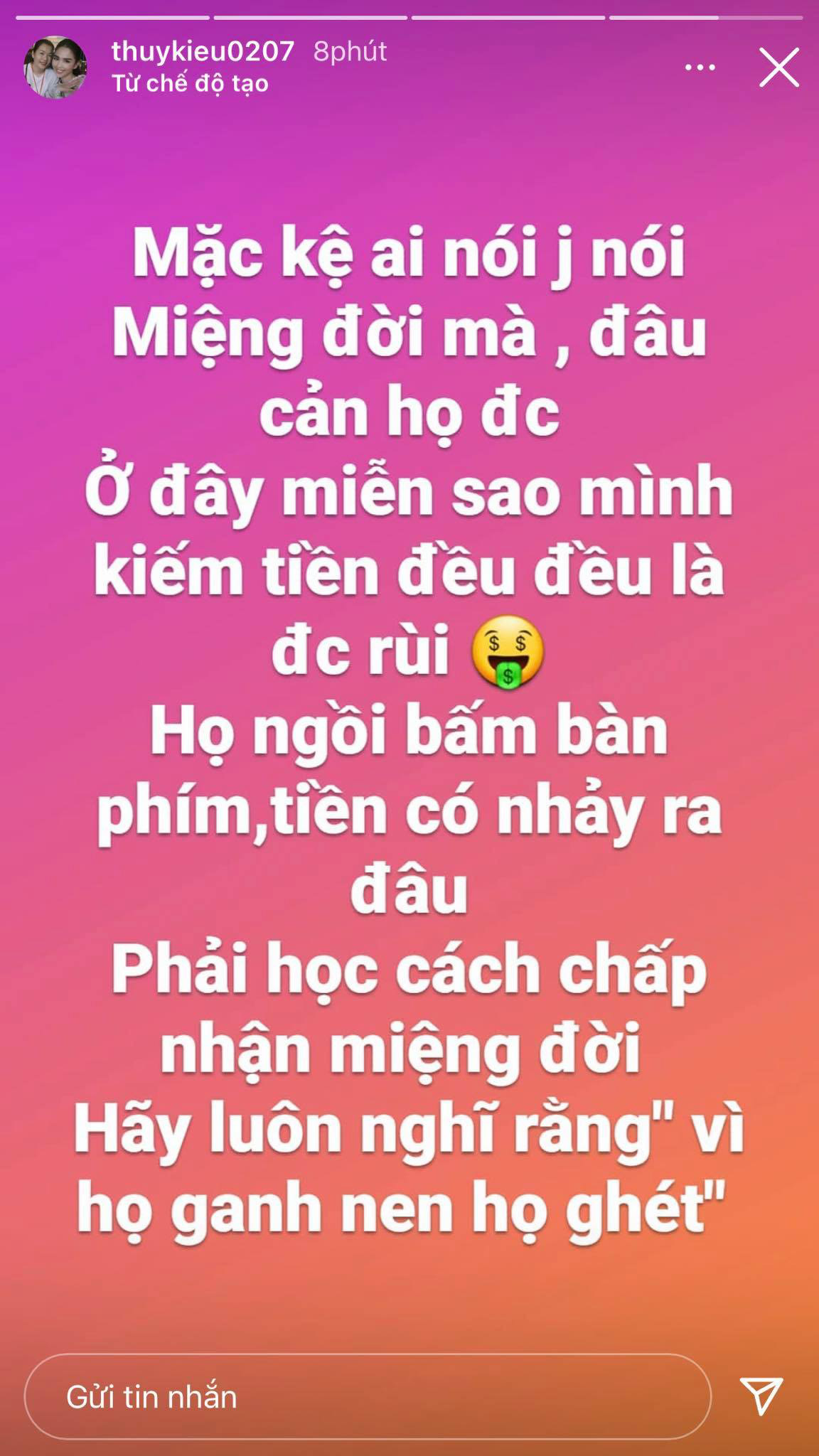 Thúy Kiều - trợ lý Ngọc Trinh tiếp tục đăng status cực căng, dân tình không rõ chuyện gì đã xảy ra? - Ảnh 2.