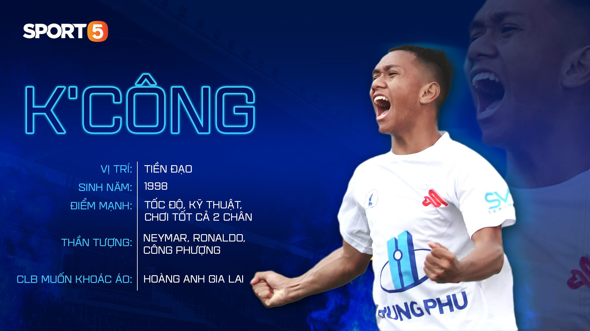 K’Công - cánh chim lạ ở SV-League 2020, chơi bóng như thần tượng Neymar - Ảnh 2.