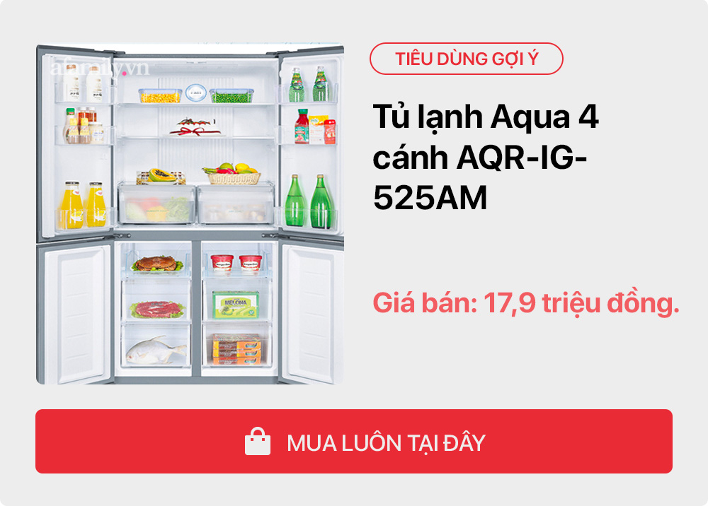 Tư vấn gia đình có con nhỏ các mẫu tủ lạnh 4 cánh phân chia riêng biệt: Hạn chế tối đa nhiễm khuẩn chéo lại hô biến không gian bếp &quot;sang-xịn&quot; - Ảnh 4.