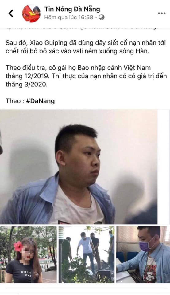 Fanpage tung tin sai sự thật về vụ án người Trung Quốc sát hại đồng hương tại Đà Nẵng bị xử lý - Ảnh 2.