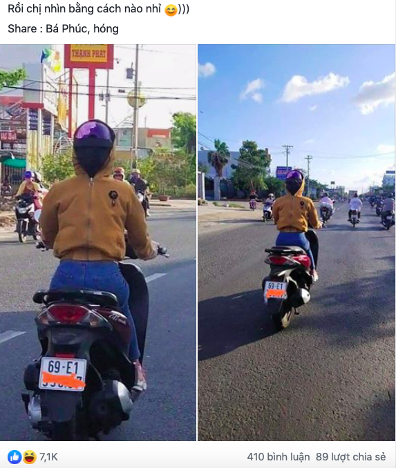 Người phụ nữ đi xe máy bịt kín như Ninja, nhưng chiếc áo mặc ngược cùng chiếc mũ bảo hiểm kì lạ mới khiến người đi đường choáng - Ảnh 1.