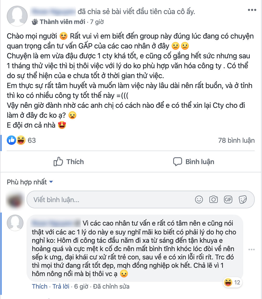 Bị cho thôi việc, nàng công sở lên mạng hỏi cách xin ở lại công ty và lời &quot;thú tội&quot; khiến nhiều người ngỡ ngàng - Ảnh 1.