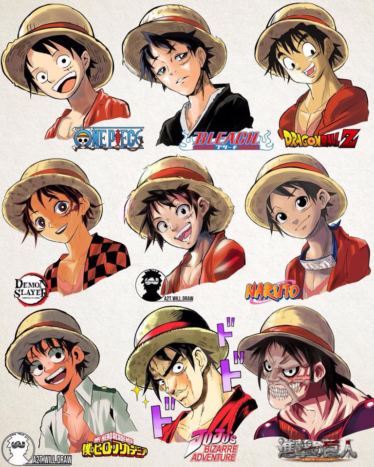 One Piece: Không phải thánh Oda thì Luffy Mũ Rơm sẽ như thế nào dưới nét vẽ các mangaka nổi tiếng khác - Ảnh 2.