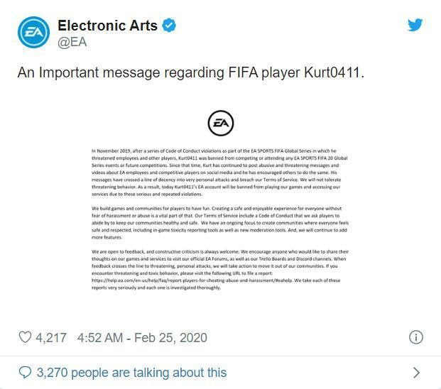Chửi bậy khi livestream, game thủ nổi tiếng nhất nhì cộng đồng FIFA 20 bị EA cấm vĩnh viễn cả đời - Ảnh 3.