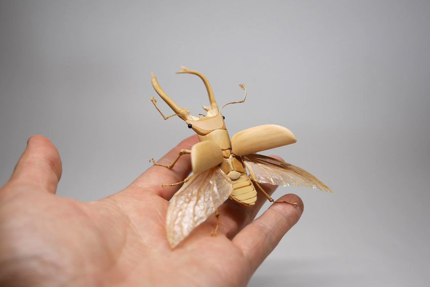 Chiêm ngưỡng côn trùng tre tinh xảo y như thật, người xem chỉ biết thán phục bàn tay tài hoa của nghệ sĩ Nhật - Ảnh 9.