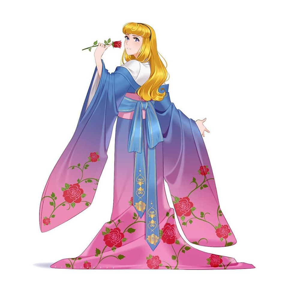 Công chúa Disney diện kimono truyền thống Nhật Bản, nhan sắc muôn phần đẹp hơn - Ảnh 3.