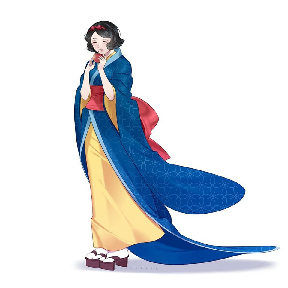 Công chúa Disney diện kimono truyền thống Nhật Bản, nhan sắc muôn phần đẹp hơn - Ảnh 6.