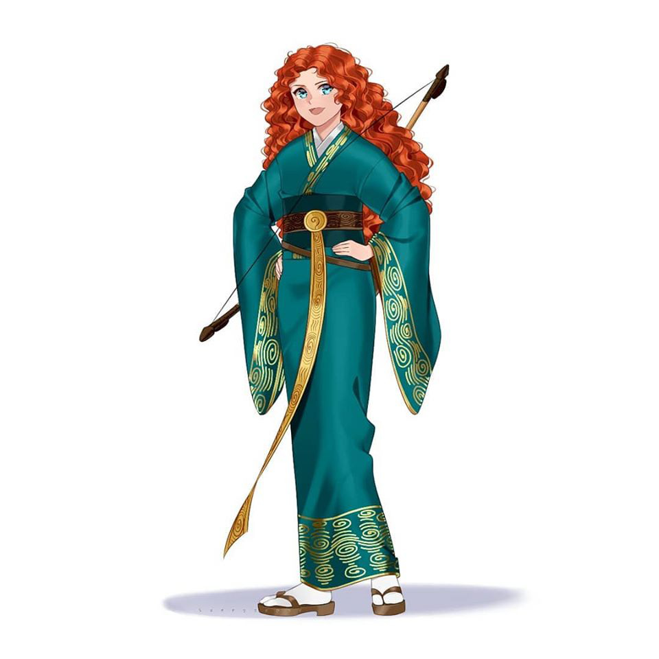 Công chúa Disney diện kimono truyền thống Nhật Bản, nhan sắc muôn phần đẹp hơn - Ảnh 12.