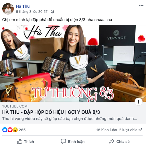 Nối gót Ngọc Trinh, Á hậu Hà Thu khoe clip đập hộp đồ hiệu tiền tỷ nhưng ngay sau đó đã bị &quot;bóc phốt&quot; là... đồ đi mượn - Ảnh 1.