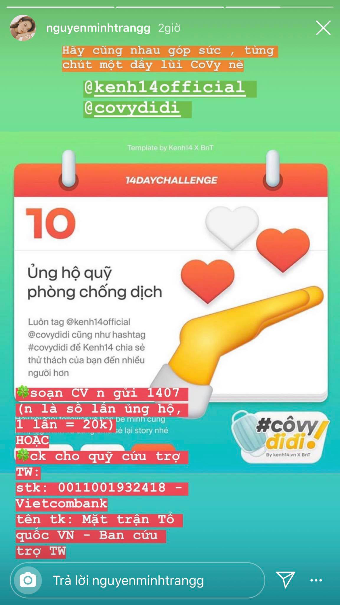 Cộng đồng mạng rần rần ủng hộ quỹ phòng chống dịch Covid-19: Có ít góp ít, có nhiều gửi nhiều cùng nhau đẩy lùi Cô Vy - Ảnh 2.